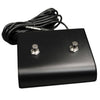British Style 2-Button Black Footswitch 15ft Cord with 1/4" Plug