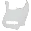 Mojotone Electric Guitar Pickguard For Jazz Bass Gloss White 3 Ply