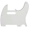 Mojotone Electric Guitar Pickguard for Tele 8 Hole White 3-Ply