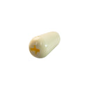 A stratocaster guitar selector switch tip in a parchment color. This tip is a direct replacement for 3-way and 5-way selector lever switches with a universal fit.