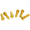 Short Humbucker/P90 5-40 Polepieces Gold (1022 Steel) (Set of 6)
