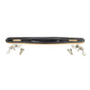 American Made Fender Style Raised Black Leather Handle (w/ Hardware)