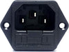 Screw Mount A/C Power Inlet With Fuse Holder