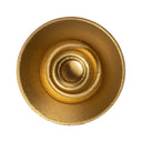 The back of a Mojotone top hat guitar knob in amber with numbers 1-10 in increments along the bottom of the knob.