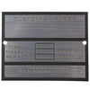 Mojotone Custom 100 Information Plate