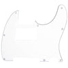Mojotone Electric Guitar Humbucker Cutout Pickguard for Tele 8 Hole White 3-Ply