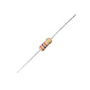 A tan or beige colored 2.7K 1 watt 5% carbon film guitar resistor with red, purple, red, and gold bands signaling its OHM rating.